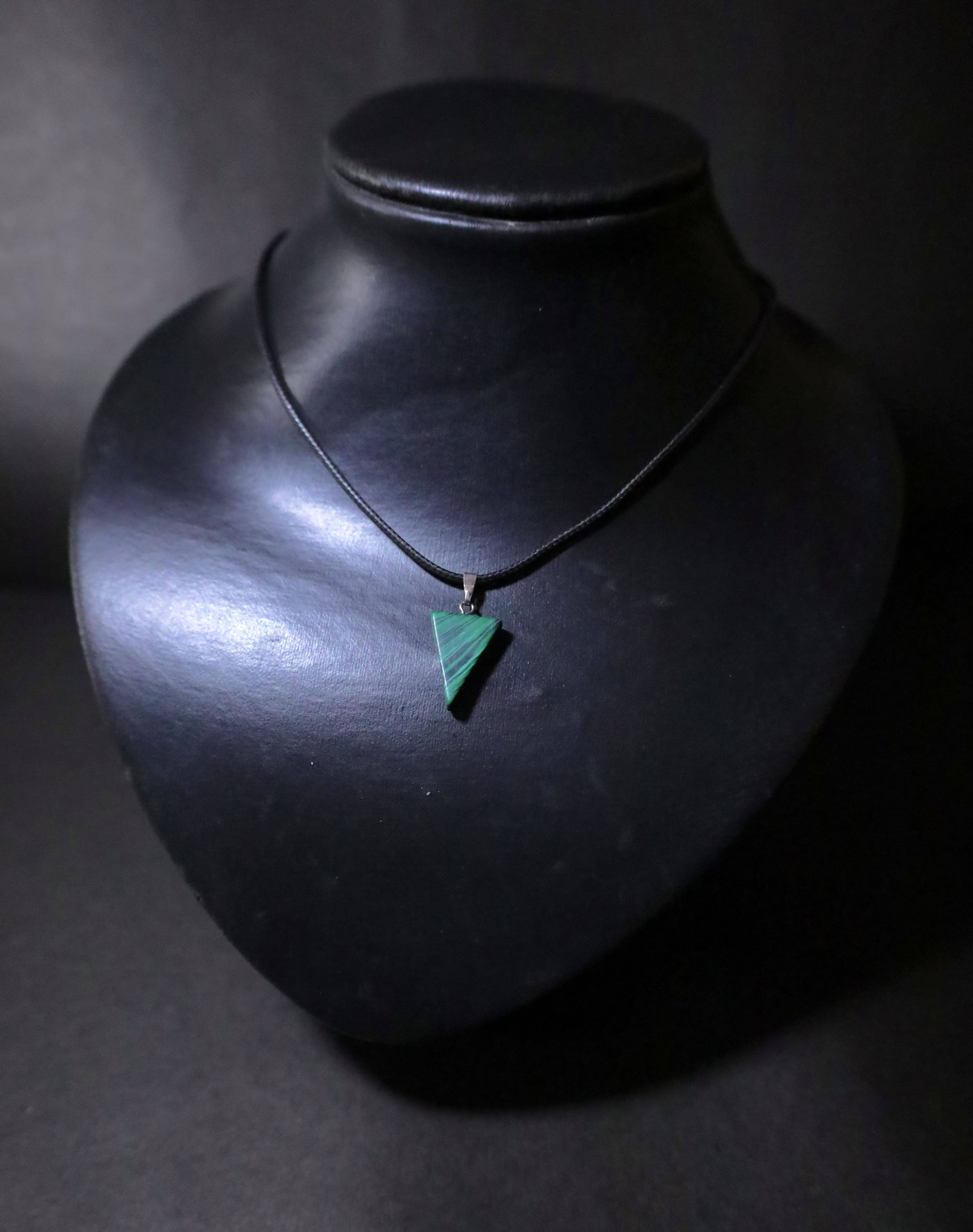 Malachite stone necklace